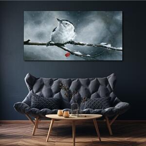 Vászonkép Állati madár hó tél