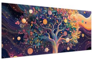 Kép – Lila fa tele energiával (120x50 cm)