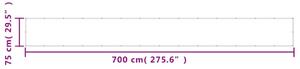 VidaXL világosszürke 100% oxford poliészter erkélyparaván 75 x 700 cm