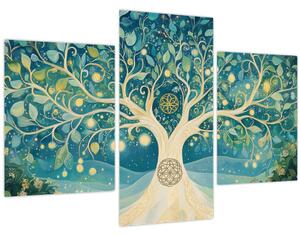 Kép – Mágikus fa spirálokkal (90x60 cm)