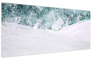 Kép - Türkiz absztrakció (120x50 cm)