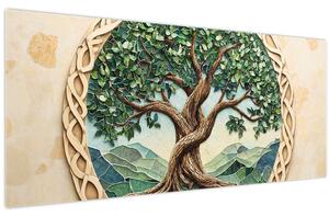 Kép – Fonott életfa (120x50 cm)