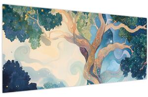 Kép – Kozmikus fa (120x50 cm)