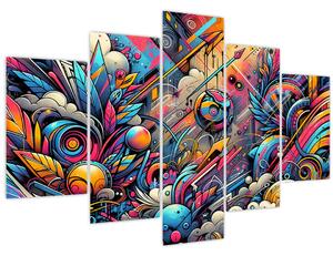 Kép - Színes graffiti (150x105 cm)