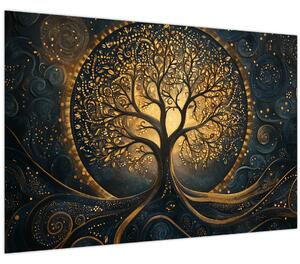 Kép – Arany aurájú fa (90x60 cm)