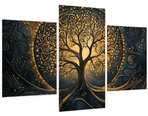 Kép – Arany aurájú fa (90x60 cm)