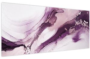 Kép - Lila folyadék művészet (120x50 cm)