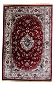 Gépi perzsa szőnyeg bordó Isfahan 200x300 klasszikus nappali szőnyeg
