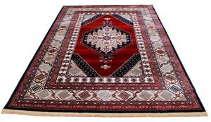 Gépi perzsa szőnyeg bordó Turkmen 160x230 klasszikus nappali szőnyeg