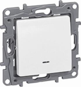 Legrand 764522 Niloé fehér egypólusú nyomó fényjelzős