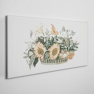 Vászonkép Rajz a virágok növénye