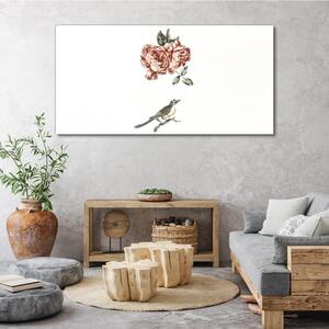 Vászonkép Állati madarak virágok
