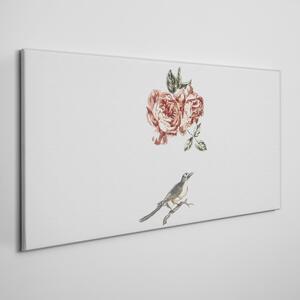 Vászonkép Állati madarak virágok