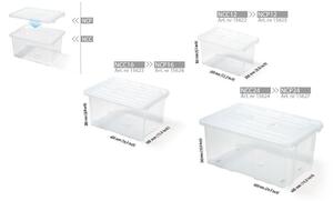 Rendszerező doboz fedél, Prosperplast Cargo NCP24, átlátszó, műanyag, tartós, biztonságos záródású, rendszerezéshez és tároláshoz