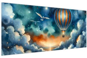 Kép - Repülés az éjjeli ég alatt (120x50 cm)