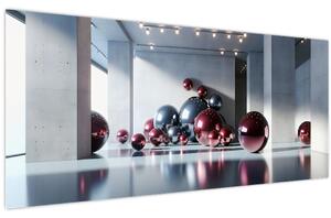 Kép - 3D tér gömbökkel II. (120x50 cm)