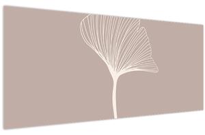 Kép - Bézs színű levelek N⁰5 (120x50 cm)