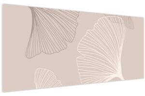 Kép - Bézs színű levelek N⁰6 (120x50 cm)