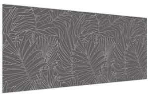 Kép - Szürke pálmalevelek (120x50 cm)
