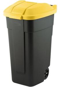 Curver görgős szemetes műanyag 110l sárga/fekete (214128)