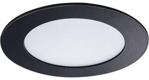 LED panel , 6W , süllyesztett , kerek , meleg fehér , fekete keret , IP44 , KANLUX ROUNDA