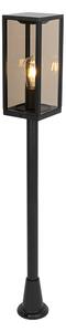 Füstös fekete kültéri állólámpa 100 cm IP44 - Charlois