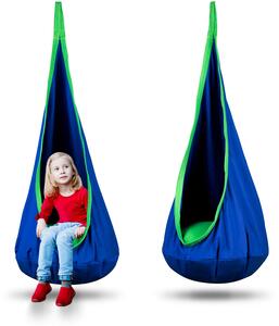 NeoSport egyszemélyes Csepphinta, párnás, 140x55 cm, 80 kg - Kék, Zöld