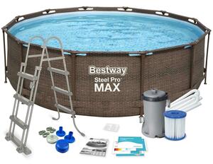 Bestway Steel Pro MAX Deluxe 366x100cm Fémvázas medence létrával és szivattyúval
