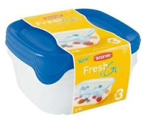 Curver Fresh & Go szögletes ételtartó doboz szett 3 x 0.8L