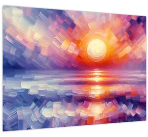 Kép - Színes művészi naplemente (70x50 cm)