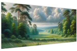 Kép - Zöld táj (120x50 cm)