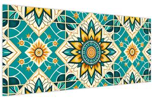 Kép - Türkiz minta (120x50 cm)