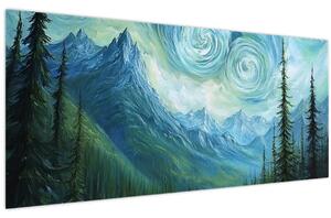 Kép - Táj Van Gogh érintésével (120x50 cm)