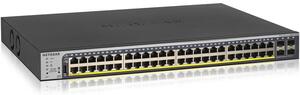 NETGEAR GS752TP-300EUS hálózati kapcsoló Vezérelt L2/L3/L4 Gigabit Ethernet (10/100/1000) Ethernet-áramellátás (PoE) támogatása 1U Fekete