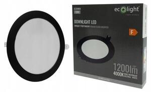 Oprawa downlight P/T okrąg 12W 1200lm 4000K IP20 czarny DL-1 EC20464