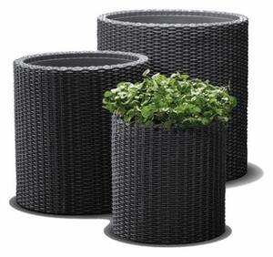 Keter Cylinder Planters Virágláda Készlet (3db)
