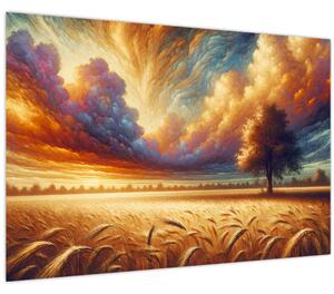 Kép – Fa a mezőn (90x60 cm)