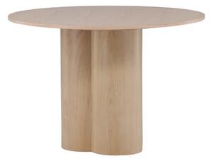 Asztal Dallas 3195, Fényes fa, 75cm, Természetes fa furnér, Közepes sűrűségű farostlemez