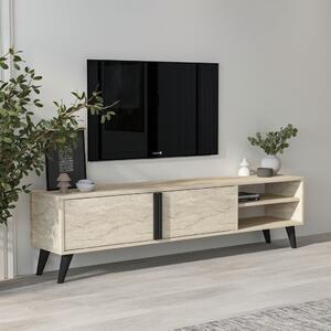 Benoit TV-állvány, travertin, 160 cm