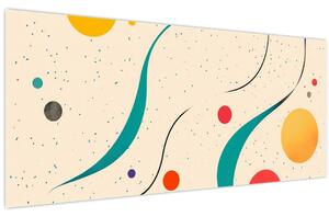 Kép - Minimalista színes illusztráció (120x50 cm)