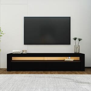 TV-állvány, fekete, 150 cm