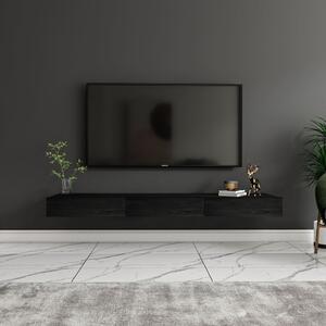 Avalon TV-állvány, fekete fa, 140 cm