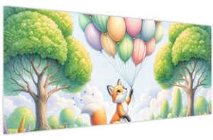 Kép – Boldog róka (120x50 cm)