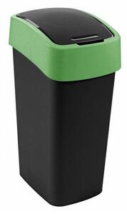 Billenős szemetes, 45 liter, CURVER "Pacific flip bin", fekete/zöld