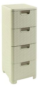 Curver Style 4x14L fiókos polc, fehér