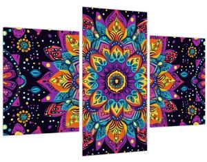 Kép - Kaleidoszkópos mandala (90x60 cm)