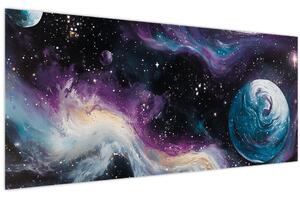 Kép - Festett univerzum (120x50 cm)