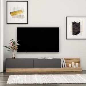 Majör TV-állvány, antracit-dió, 180 cm