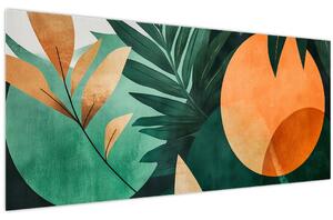 Kép - Geometrikus természeti minták (120x50 cm)