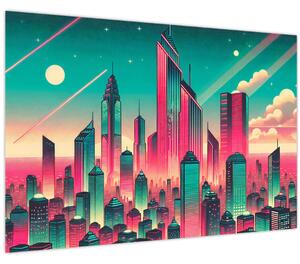 Kép – Nagyváros pop-art stílusban (90x60 cm)